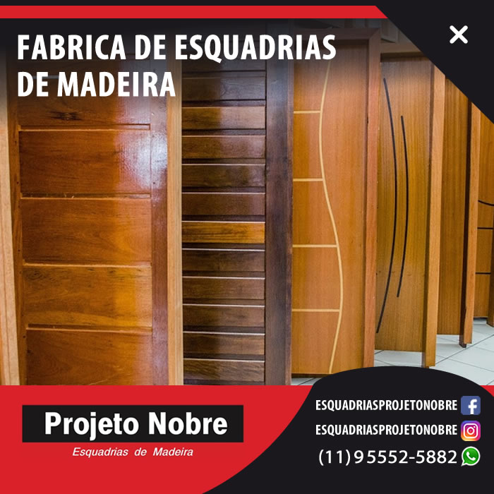 Esquadria de madeira sob medida preço - Casa Nova